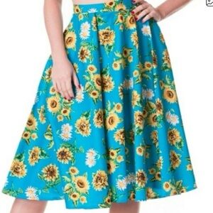 Hell Bunny Sunflower Skirt Size S
